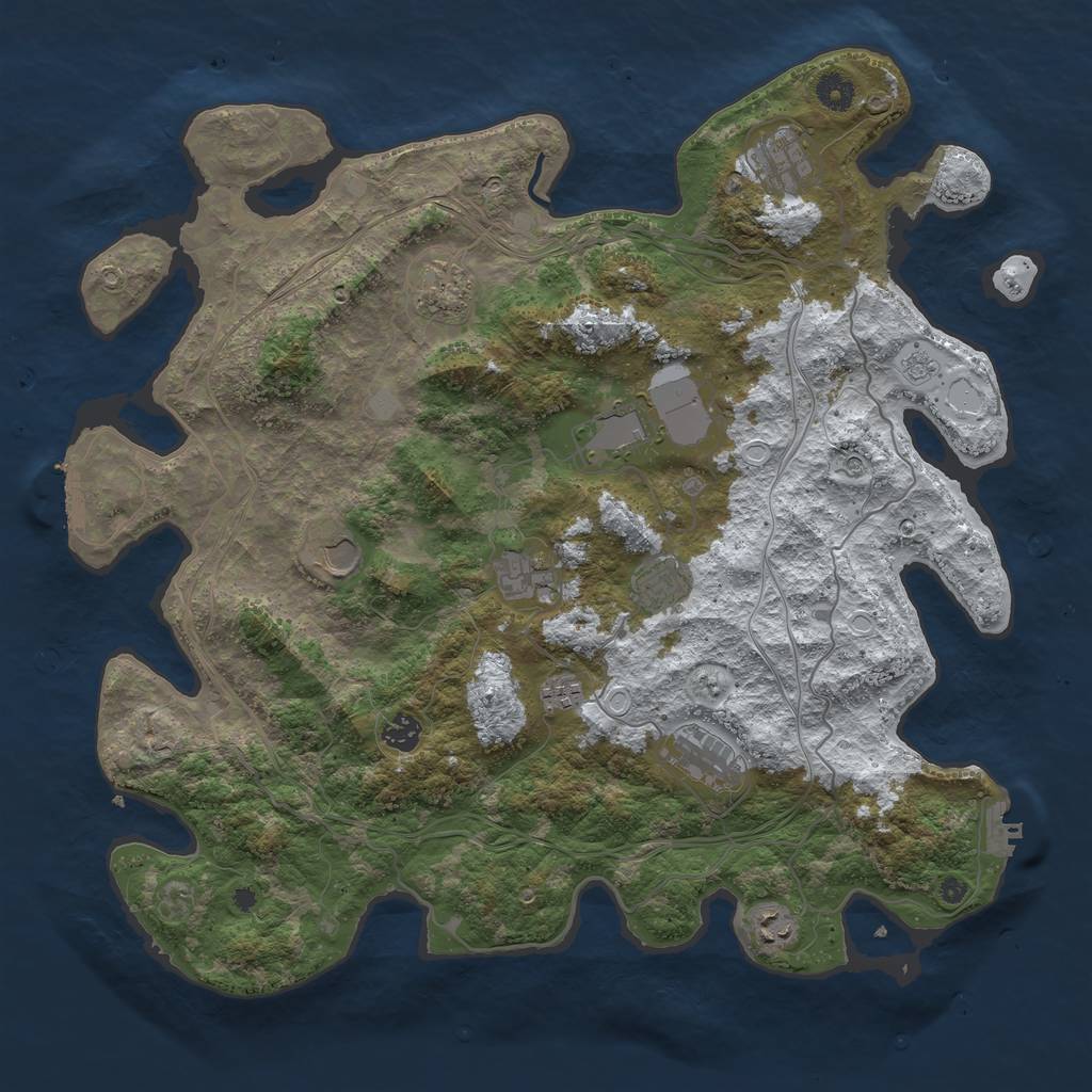 Rust Map: Procedural Map, Size: 4300, Seed: 25, 19 Monuments