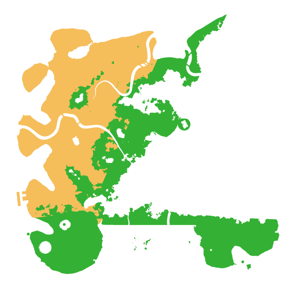 Biome Rust Map: Procedural Map, Size: 4300, Seed: 25