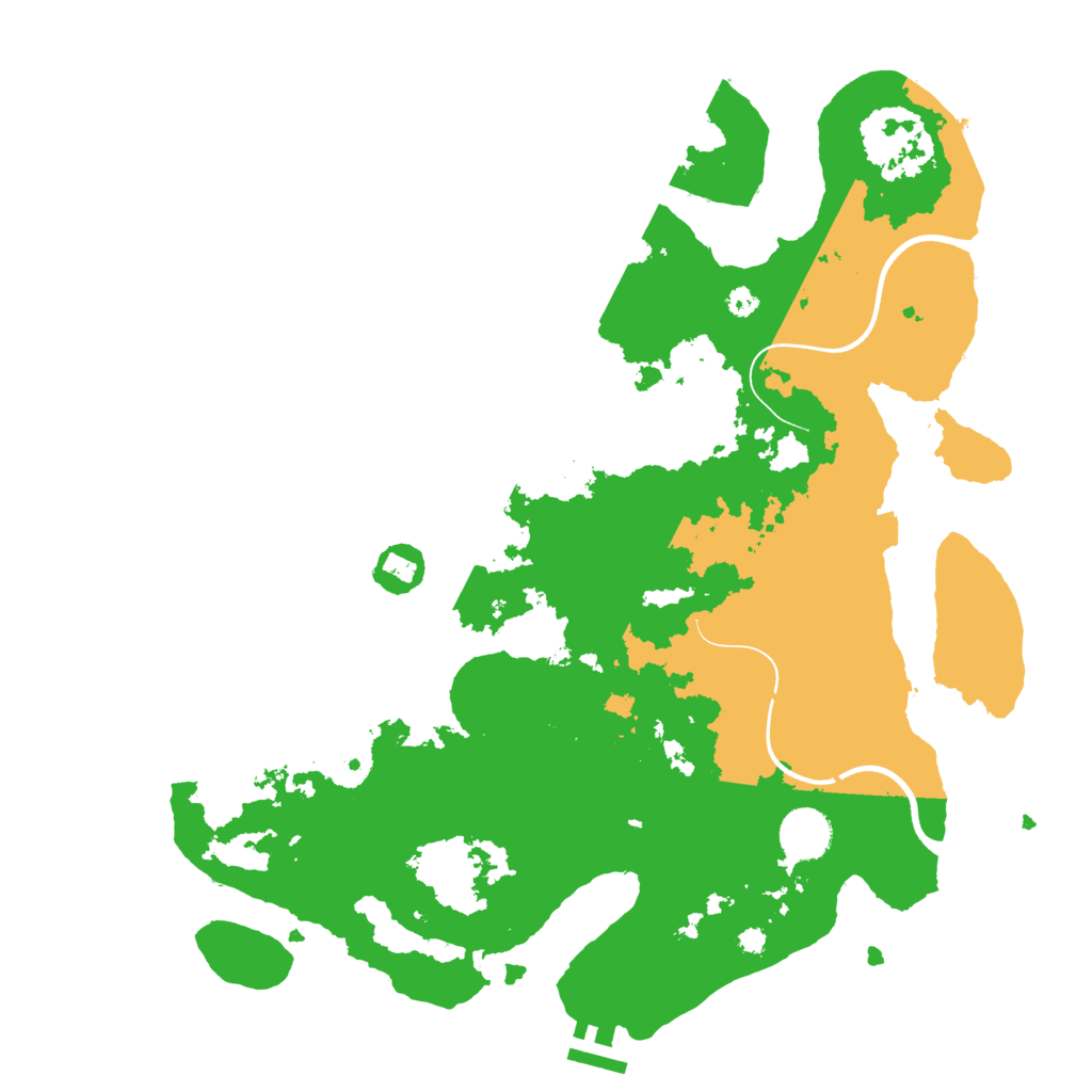Biome Rust Map: Procedural Map, Size: 3700, Seed: 383682631