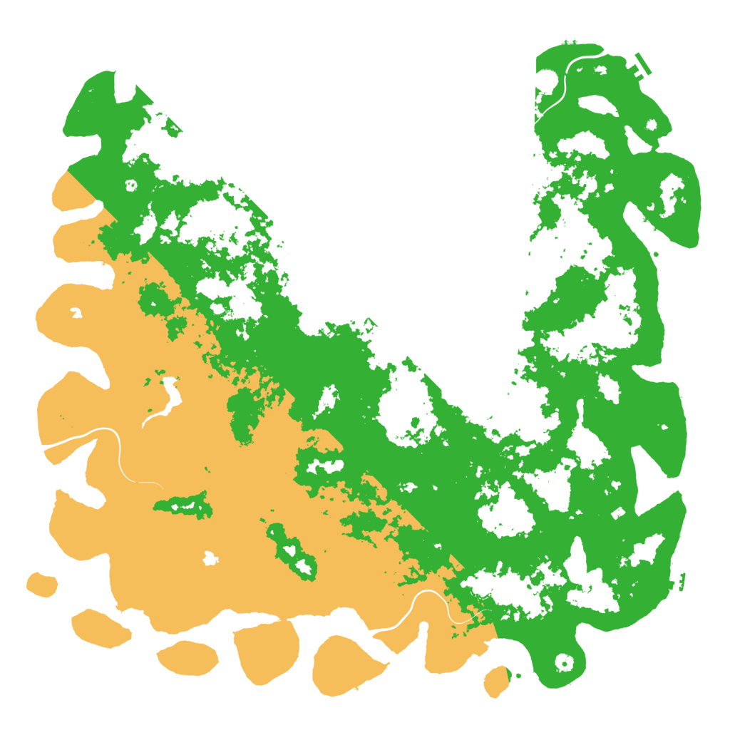 Biome Rust Map: Procedural Map, Size: 6000, Seed: 5797624