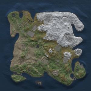 Thumbnail Rust Map: Procedural Map, Size: 3500, Seed: 1165881439, 20 Monuments