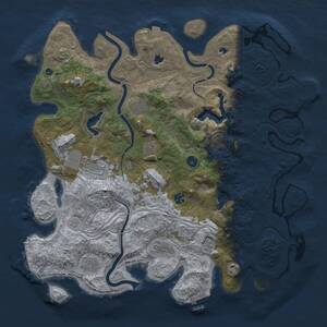 Thumbnail Rust Map: Procedural Map, Size: 4500, Seed: 357272791, 14 Monuments