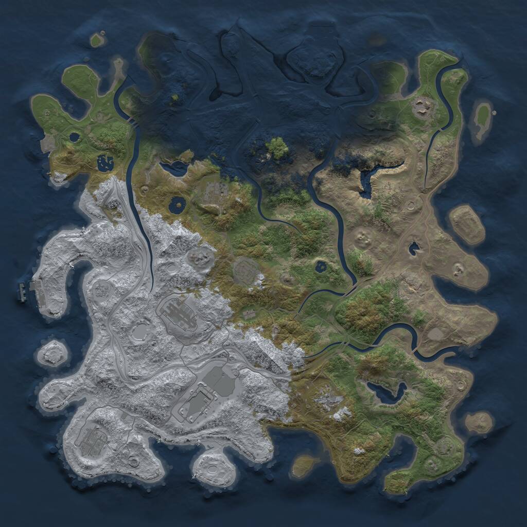 Rust Map: Procedural Map, Size: 4500, Seed: 959424336, 15 Monuments
