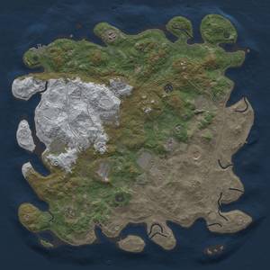 Thumbnail Rust Map: Procedural Map, Size: 4500, Seed: 8008135, 19 Monuments
