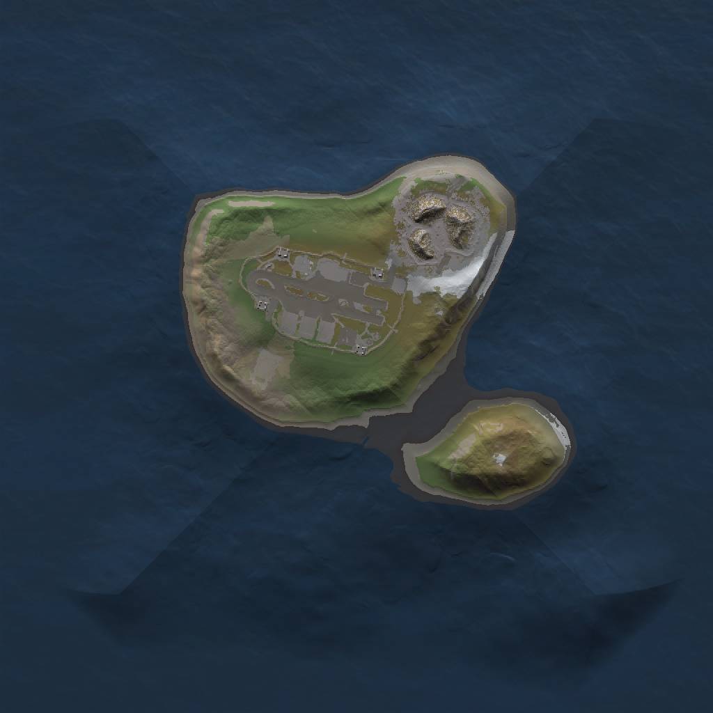 Rust Map: Barren, Size: 1500, Seed: 420, 4 Monuments