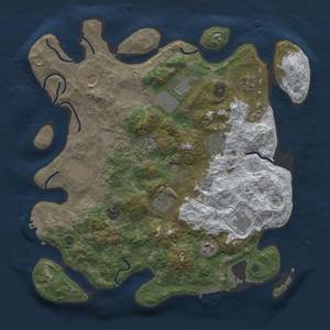 Thumbnail Rust Map: Procedural Map, Size: 3850, Seed: 1478847170, 19 Monuments