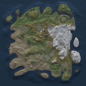 Thumbnail Rust Map: Procedural Map, Size: 3850, Seed: 48234630, 20 Monuments