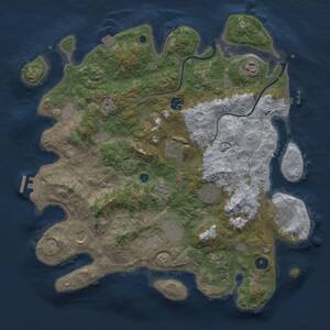 Thumbnail Rust Map: Procedural Map, Size: 3850, Seed: 48234630, 15 Monuments