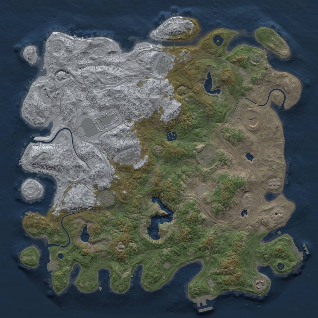 Rust Map: Procedural Map, Size: 4550, Seed: 452, 16 Monuments