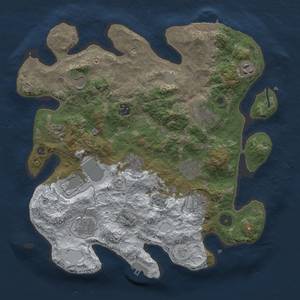 Thumbnail Rust Map: Procedural Map, Size: 3600, Seed: 1619996518, 20 Monuments