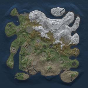 Thumbnail Rust Map: Procedural Map, Size: 3250, Seed: 1123, 17 Monuments