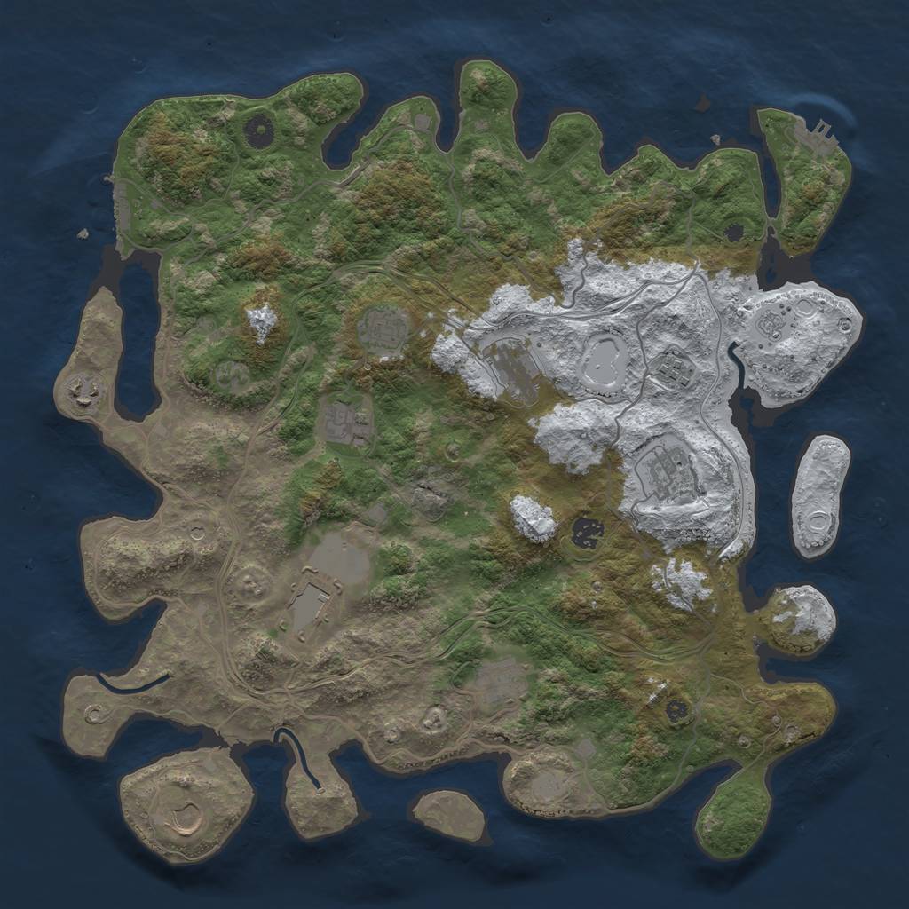 Rust Map: Procedural Map, Size: 4250, Seed: 17759, 19 Monuments