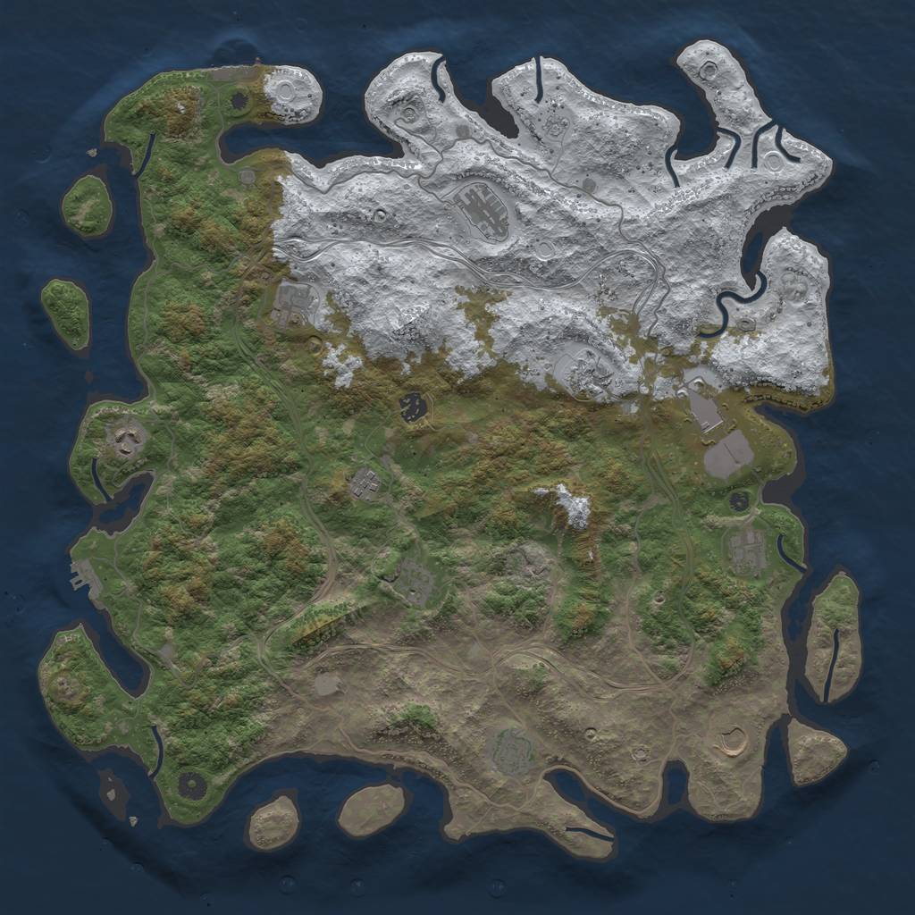 Rust Map: Procedural Map, Size: 4792, Seed: 1879521687, 20 Monuments