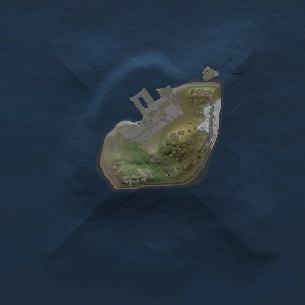 Rust Map: Procedural Map, Size: 1000, Seed: 68087350, 4 Monuments