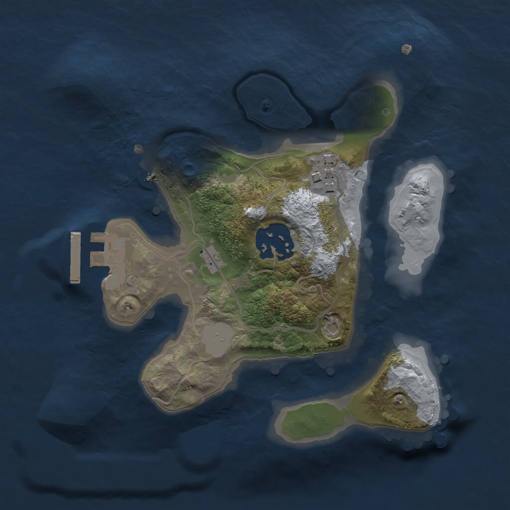 Rust Map: Procedural Map, Size: 2000, Seed: 78536720, 4 Monuments