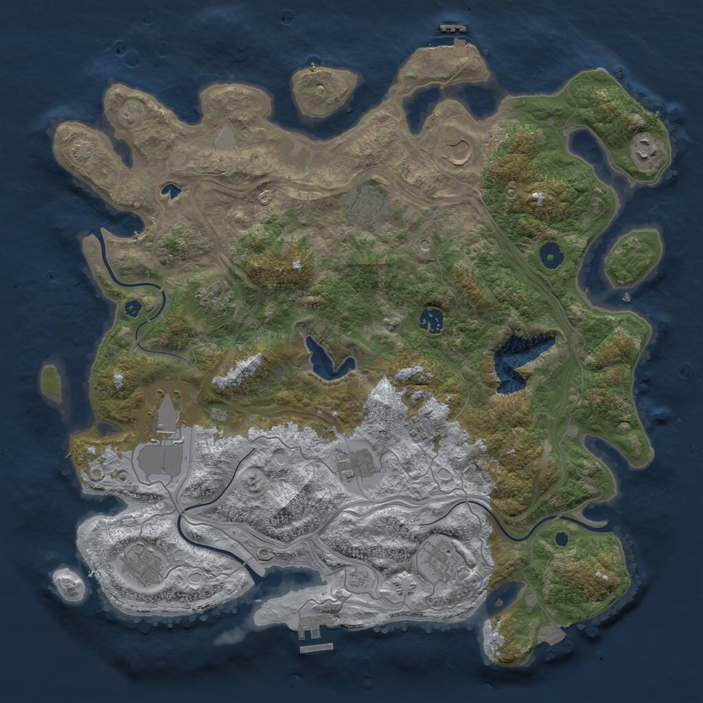 Rust Map: Procedural Map, Size: 4250, Seed: 4450139, 16 Monuments