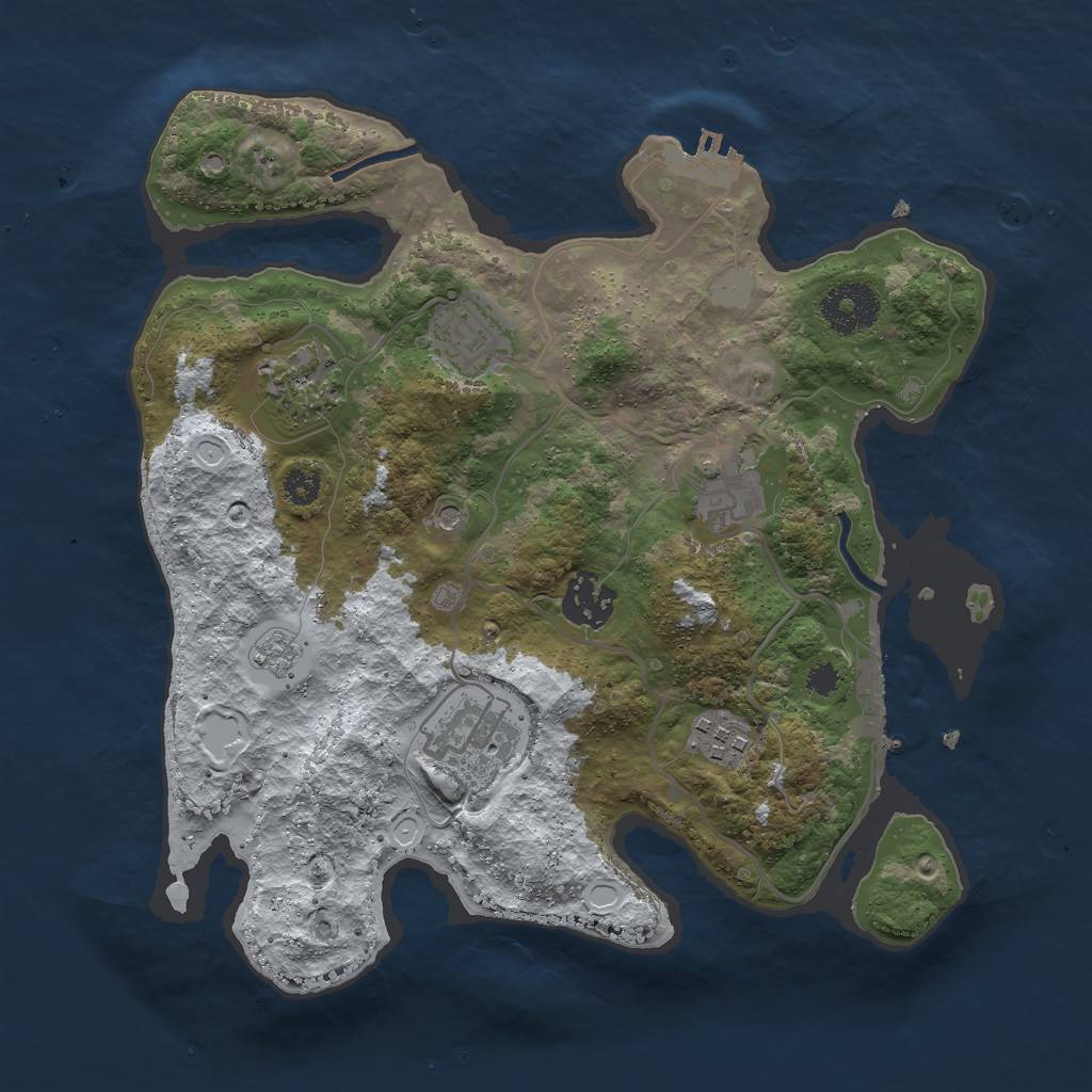 Rust Map: Procedural Map, Size: 3000, Seed: 274, 15 Monuments