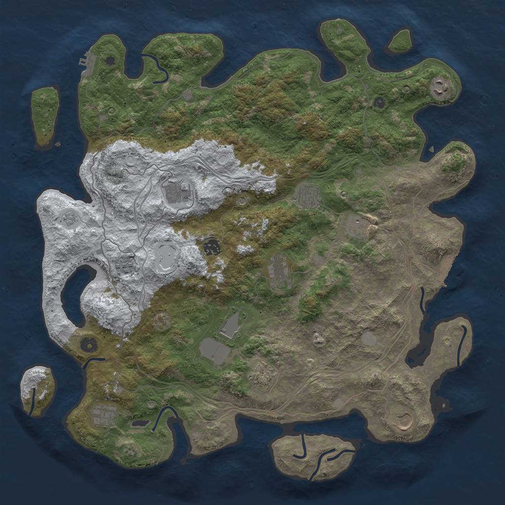 Procedural Map :: Rust Map :: Just-Wiped