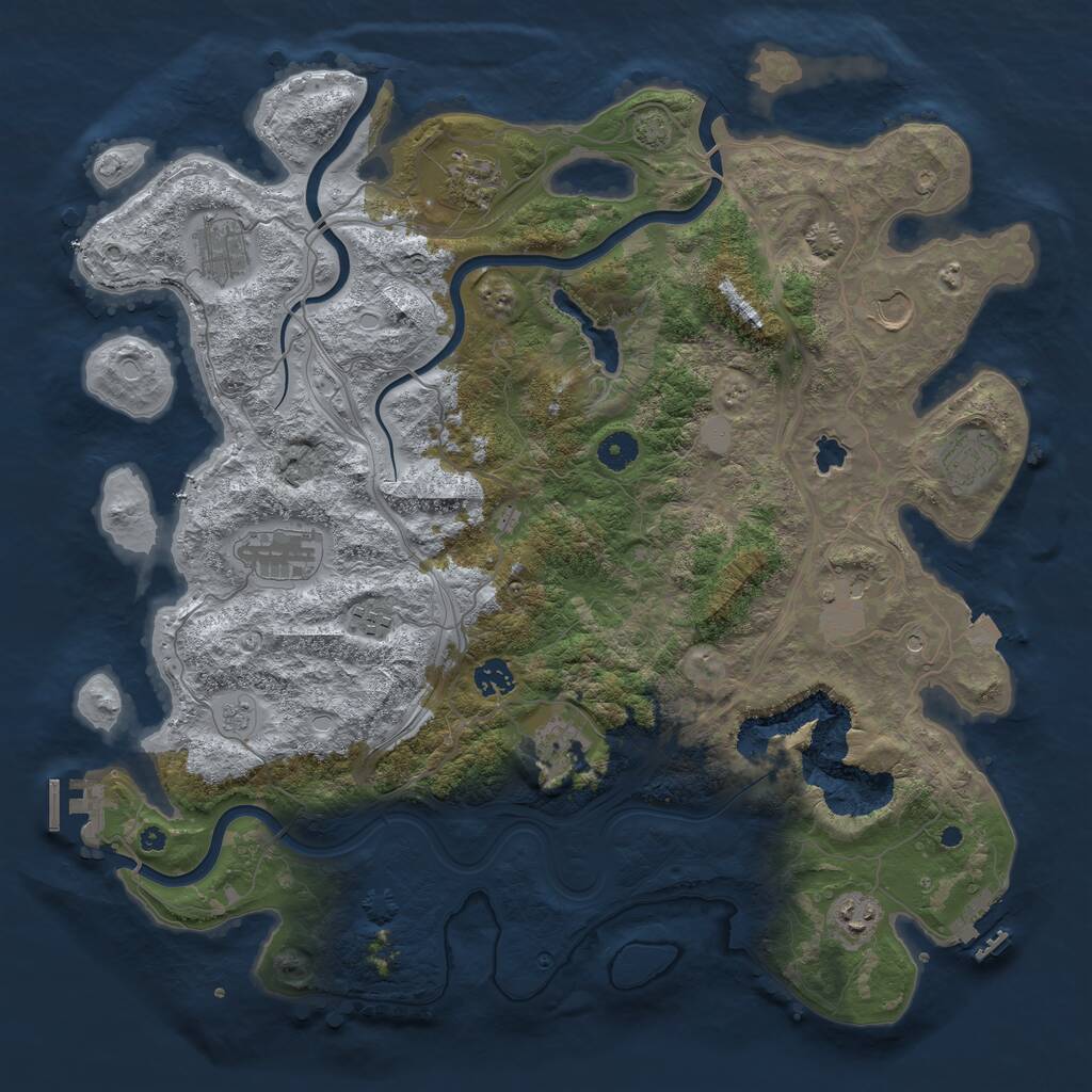 Rust Map: Procedural Map, Size: 4250, Seed: 285, 16 Monuments