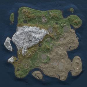 Thumbnail Rust Map: Procedural Map, Size: 3500, Seed: 1212150063, 19 Monuments