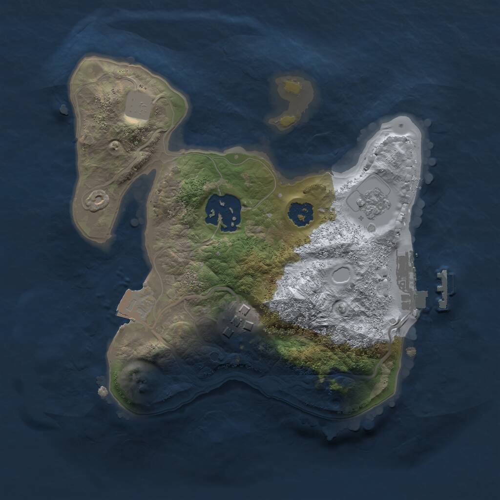 Rust Map: Procedural Map, Size: 2000, Seed: 187, 5 Monuments