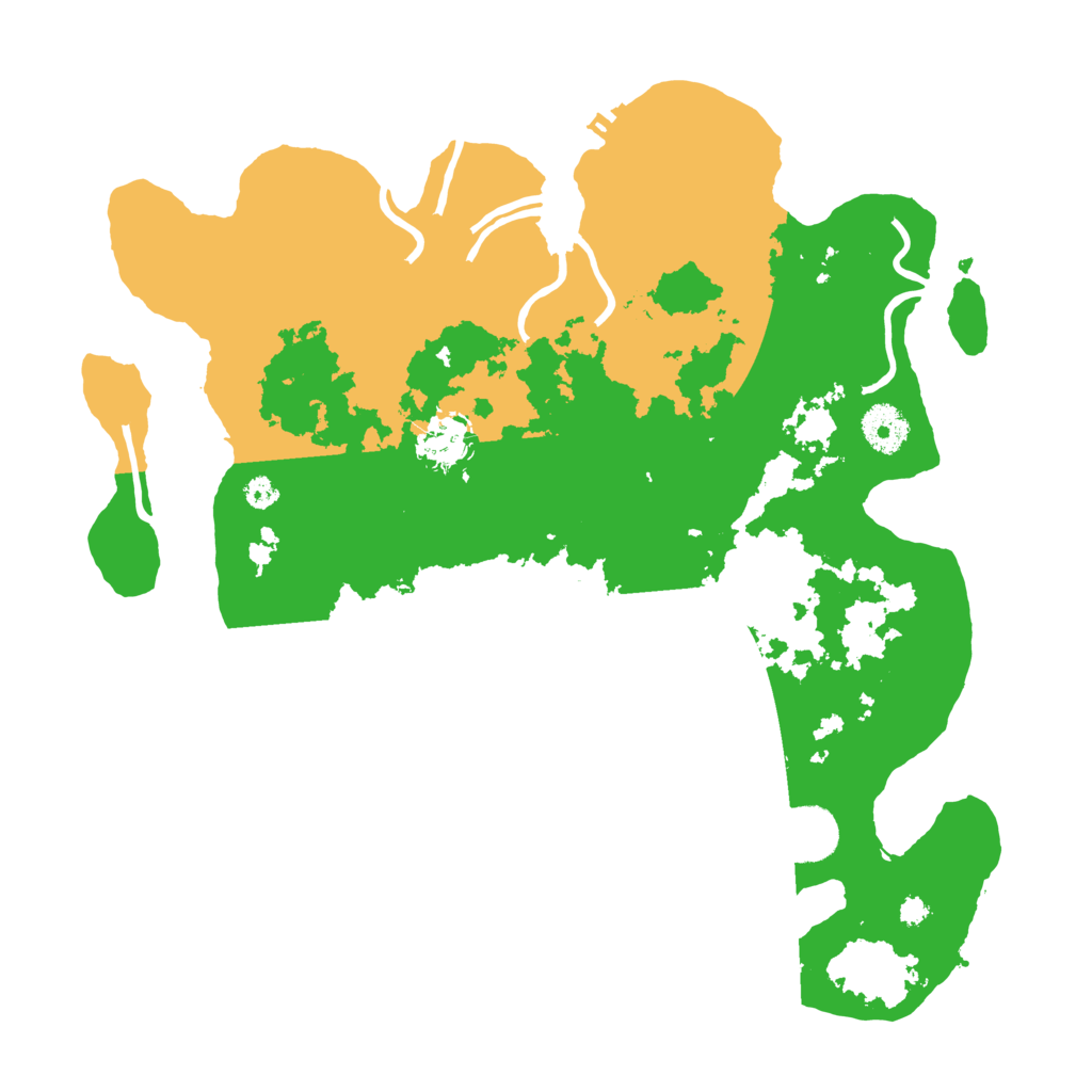 Biome Rust Map: Procedural Map, Size: 3500, Seed: 76950