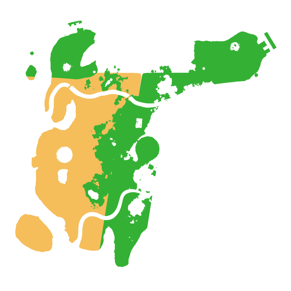 Biome Rust Map: Procedural Map, Size: 3200, Seed: 28081