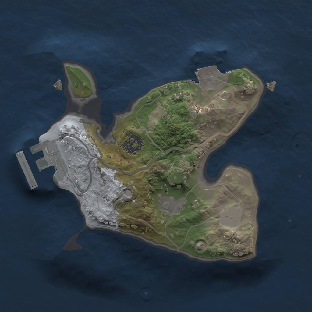 Rust Map: Procedural Map, Size: 1600, Seed: 7435889, 2 Monuments