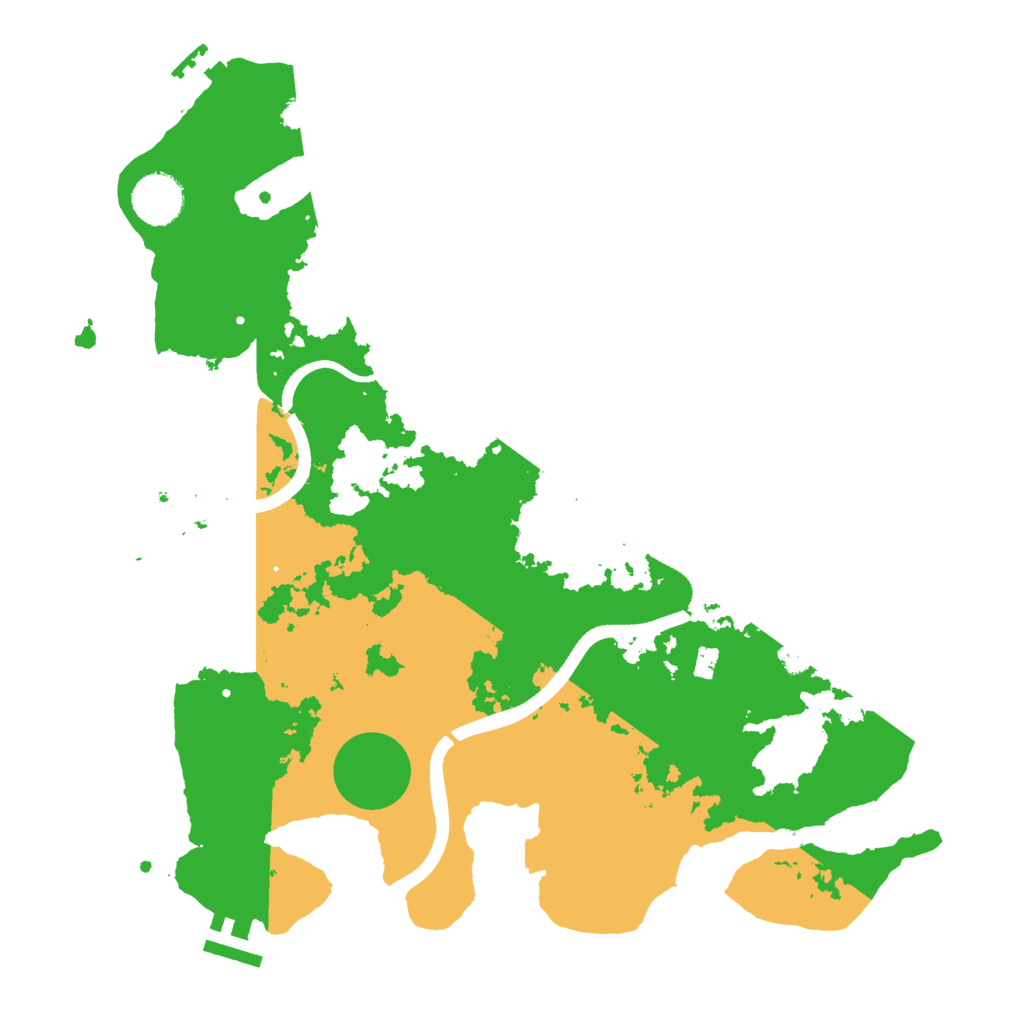 Biome Rust Map: Procedural Map, Size: 3500, Seed: 1261404925