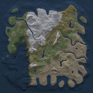 Thumbnail Rust Map: Procedural Map, Size: 4500, Seed: 87765286, 14 Monuments