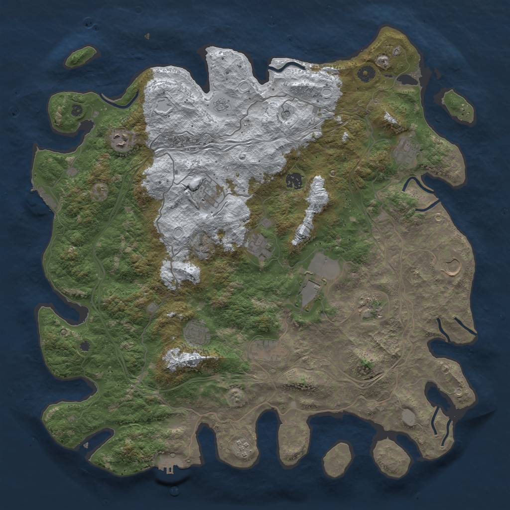 Rust Map: Procedural Map, Size: 4500, Seed: 87765286, 20 Monuments