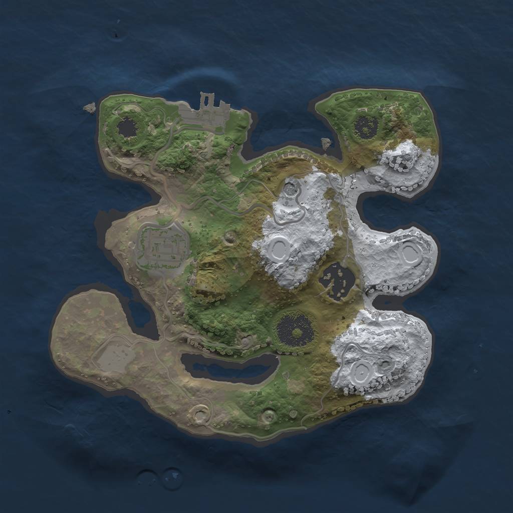 Rust Map: Procedural Map, Size: 2200, Seed: 232938567, 9 Monuments
