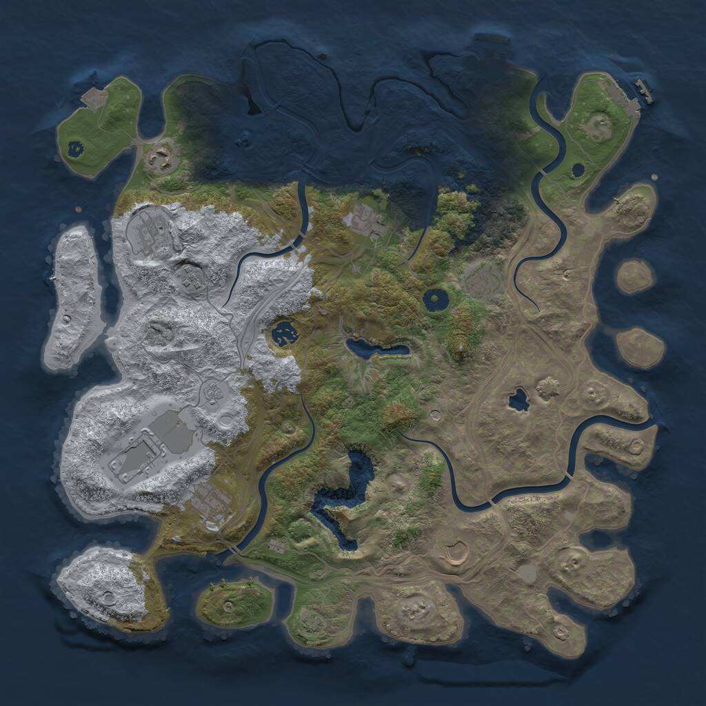 Rust Map: Procedural Map, Size: 4300, Seed: 66, 15 Monuments