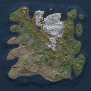 Thumbnail Rust Map: Procedural Map, Size: 3500, Seed: 186563656, 20 Monuments