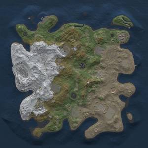 Thumbnail Rust Map: Procedural Map, Size: 3500, Seed: 1264285379, 20 Monuments