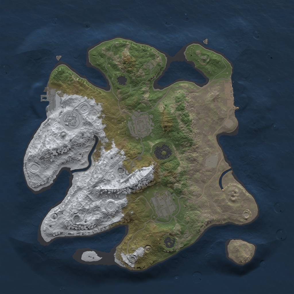 Rust Map: Procedural Map, Size: 2700, Seed: 228, 11 Monuments