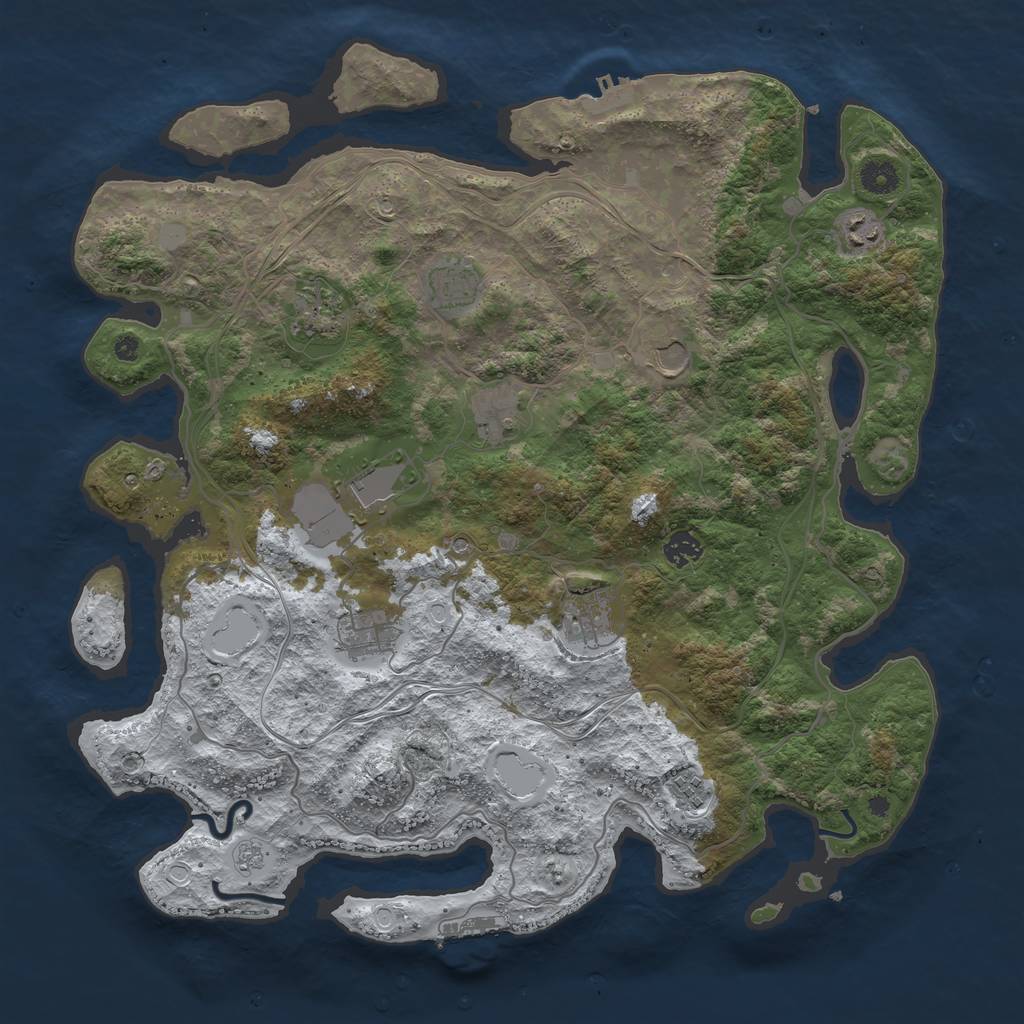 Rust Map: Procedural Map, Size: 4250, Seed: 6451232, 19 Monuments