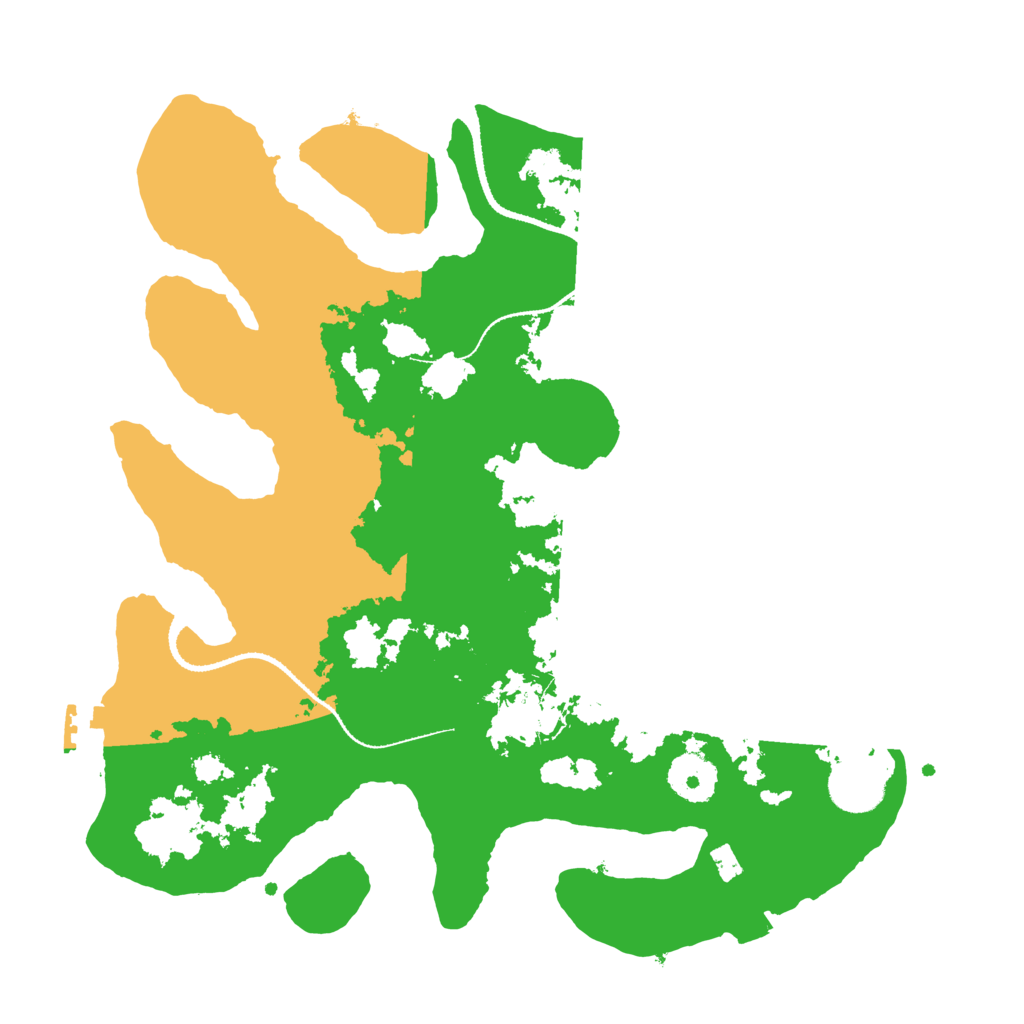 Biome Rust Map: Procedural Map, Size: 3200, Seed: 1255885