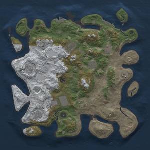 Thumbnail Rust Map: Procedural Map, Size: 3850, Seed: 1099650386, 20 Monuments