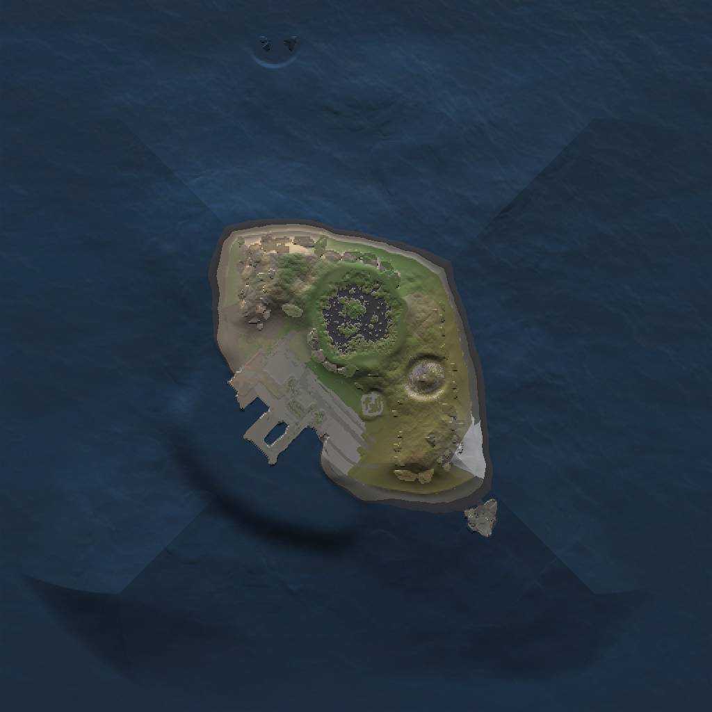 Rust Map: Procedural Map, Size: 1050, Seed: 974855745, 4 Monuments