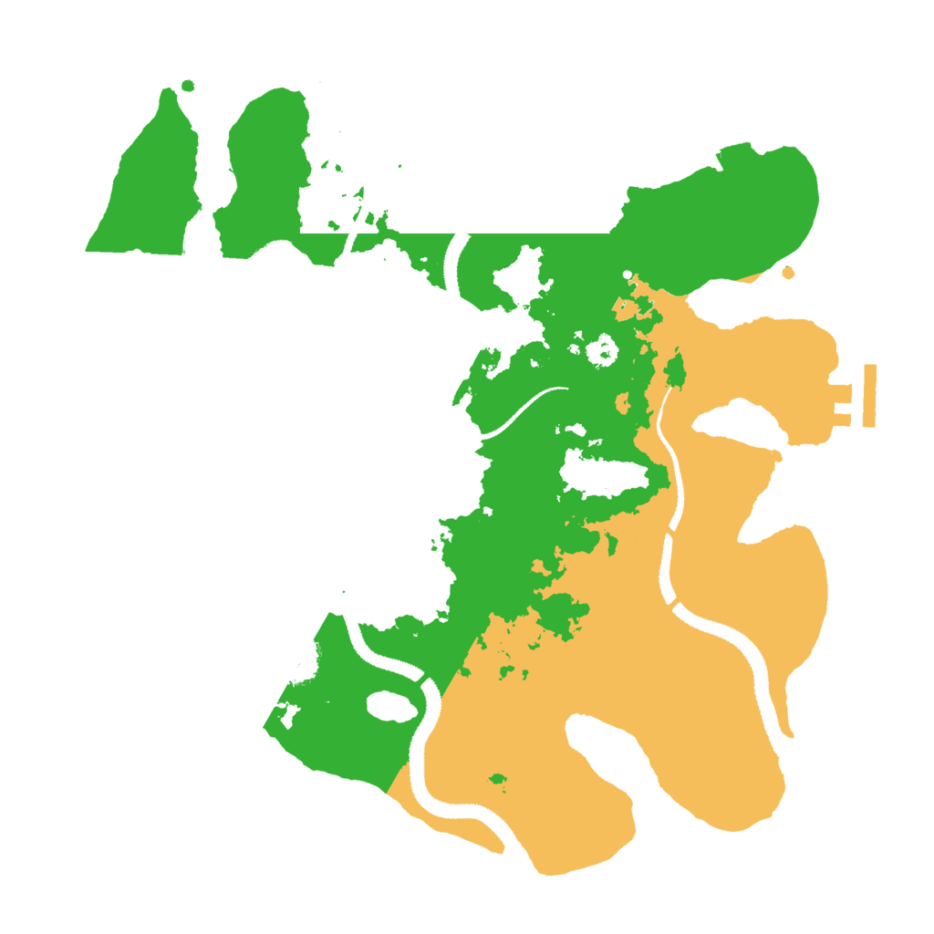 Biome Rust Map: Procedural Map, Size: 3000, Seed: 38457039