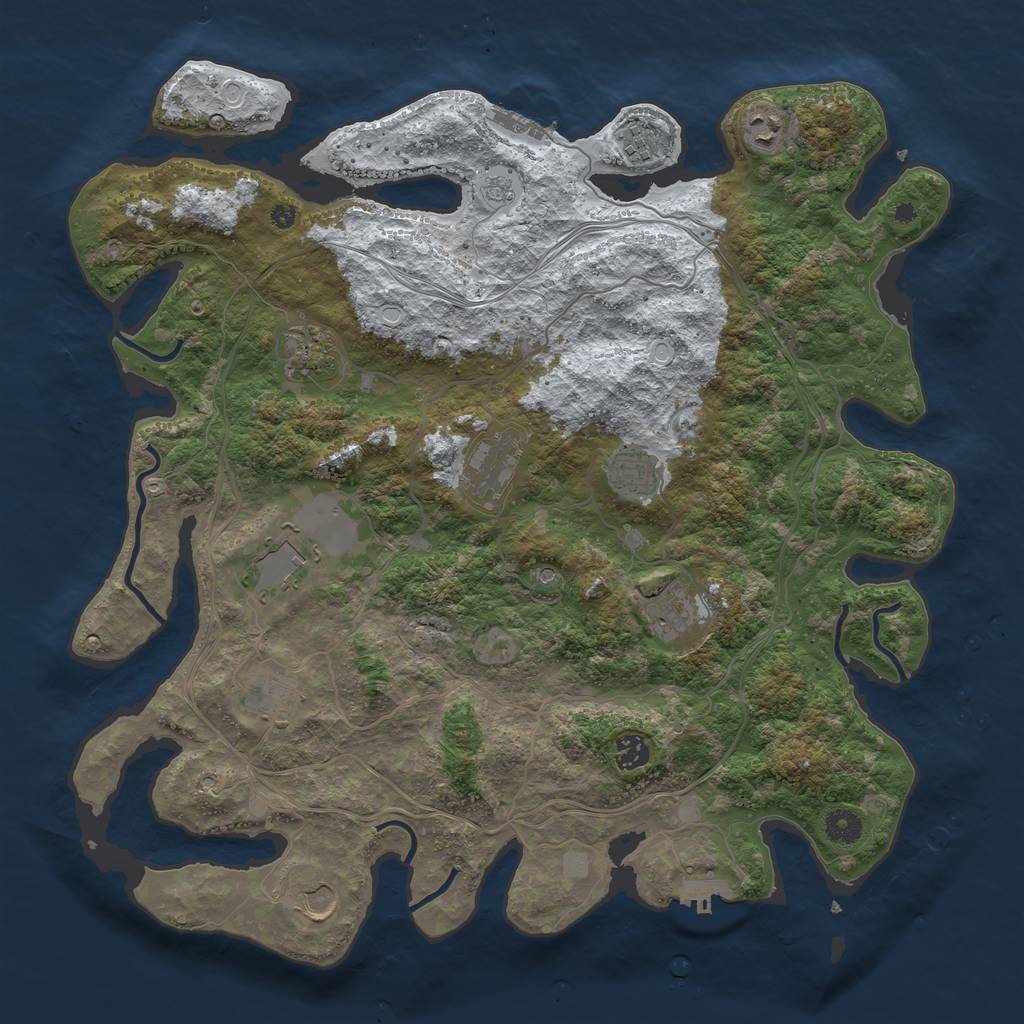 Rust Map: Procedural Map, Size: 4250, Seed: 9532, 19 Monuments