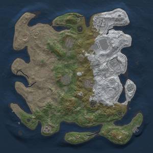 Thumbnail Rust Map: Procedural Map, Size: 3750, Seed: 2076535677, 20 Monuments