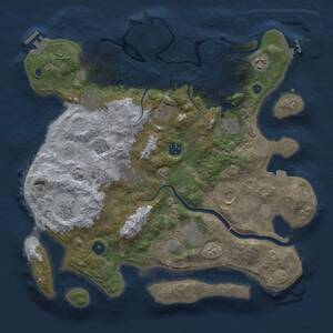 Thumbnail Rust Map: Procedural Map, Size: 3850, Seed: 361808292, 16 Monuments