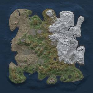 Thumbnail Rust Map: Procedural Map, Size: 3700, Seed: 1576509722, 19 Monuments