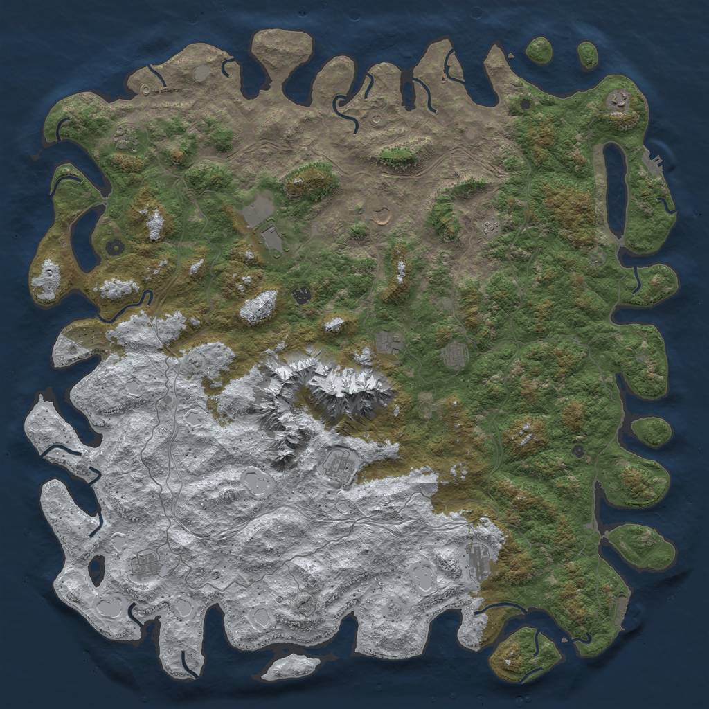 Rust Map: Procedural Map, Size: 6000, Seed: 6738999, 20 Monuments