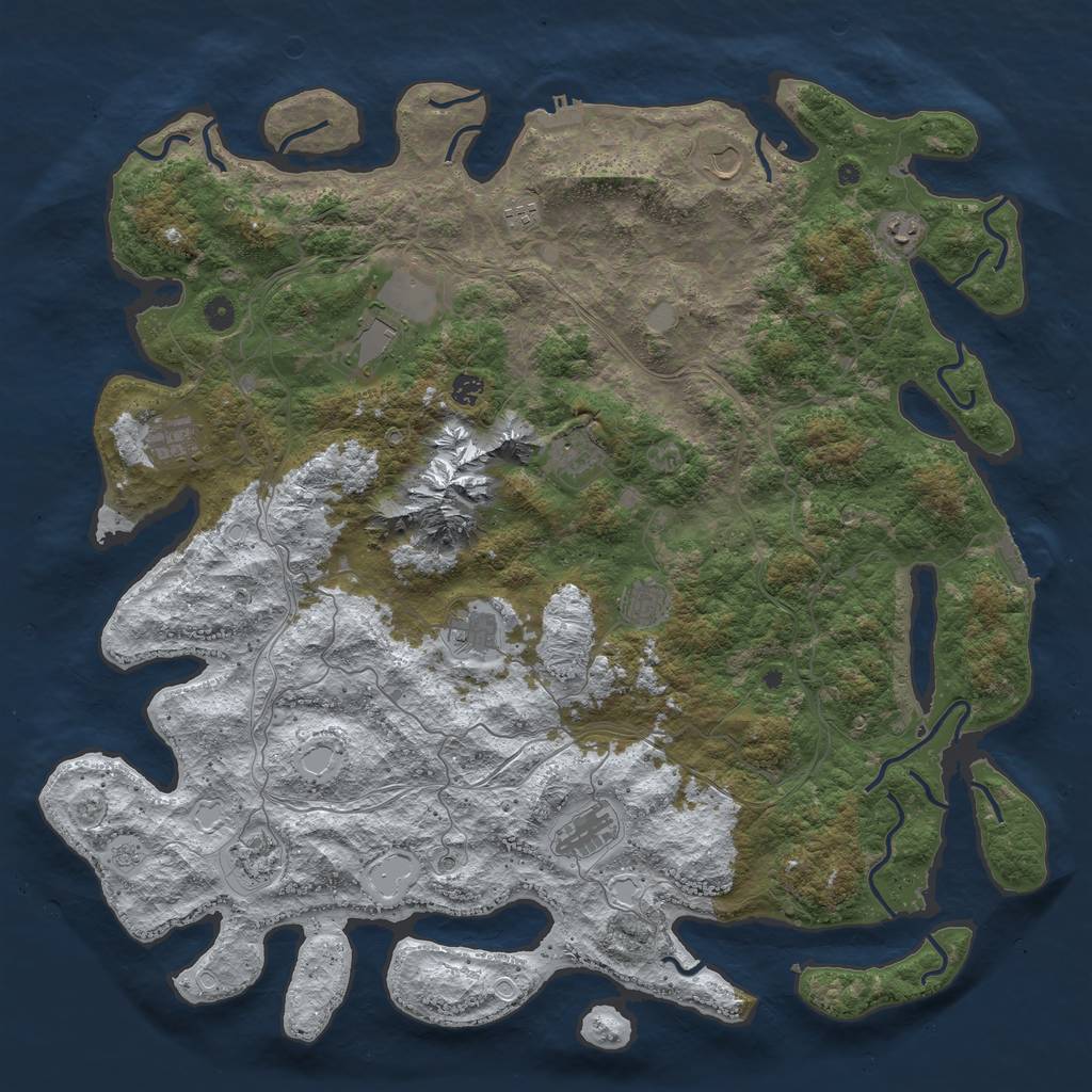Rust Map: Procedural Map, Size: 5120, Seed: 1566577148, 20 Monuments