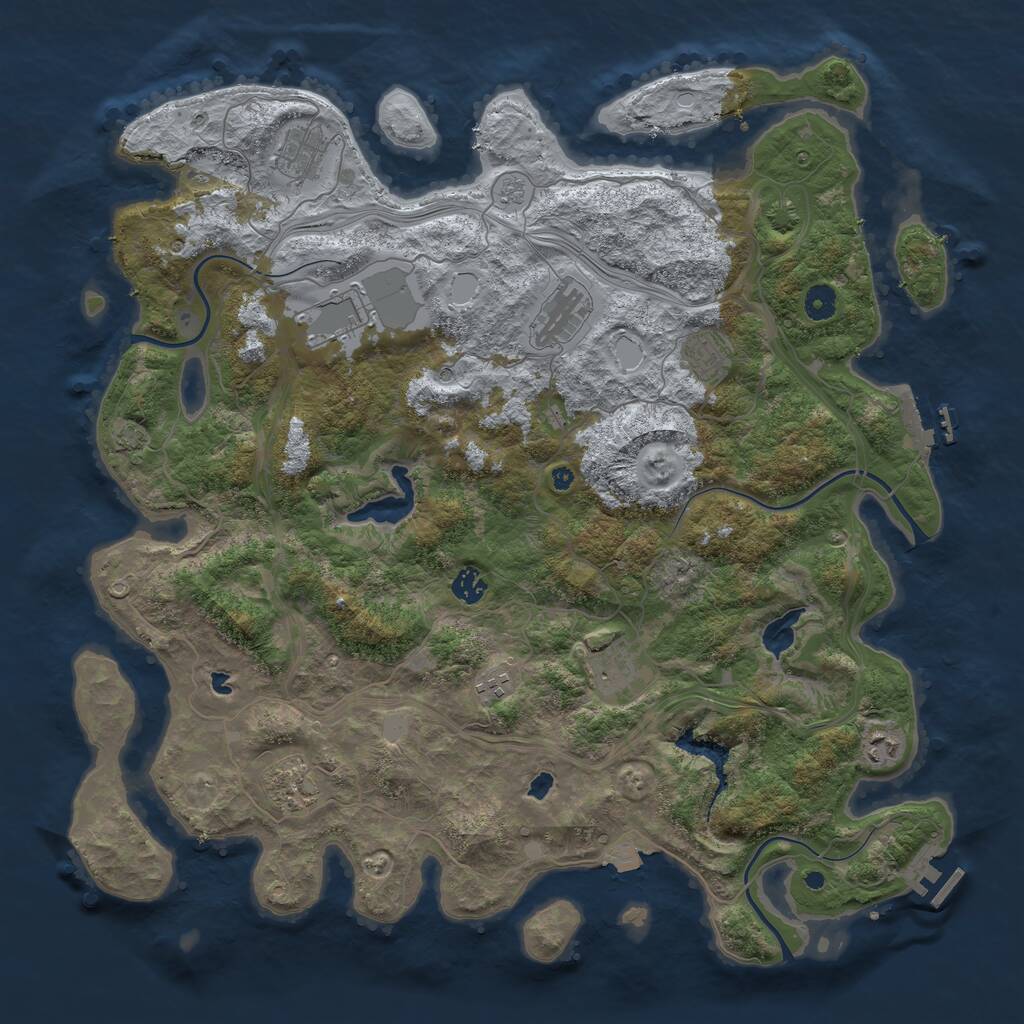 Rust Map: Procedural Map, Size: 4500, Seed: 1347, 15 Monuments
