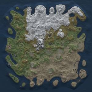 Thumbnail Rust Map: Procedural Map, Size: 5000, Seed: 1416217387, 20 Monuments