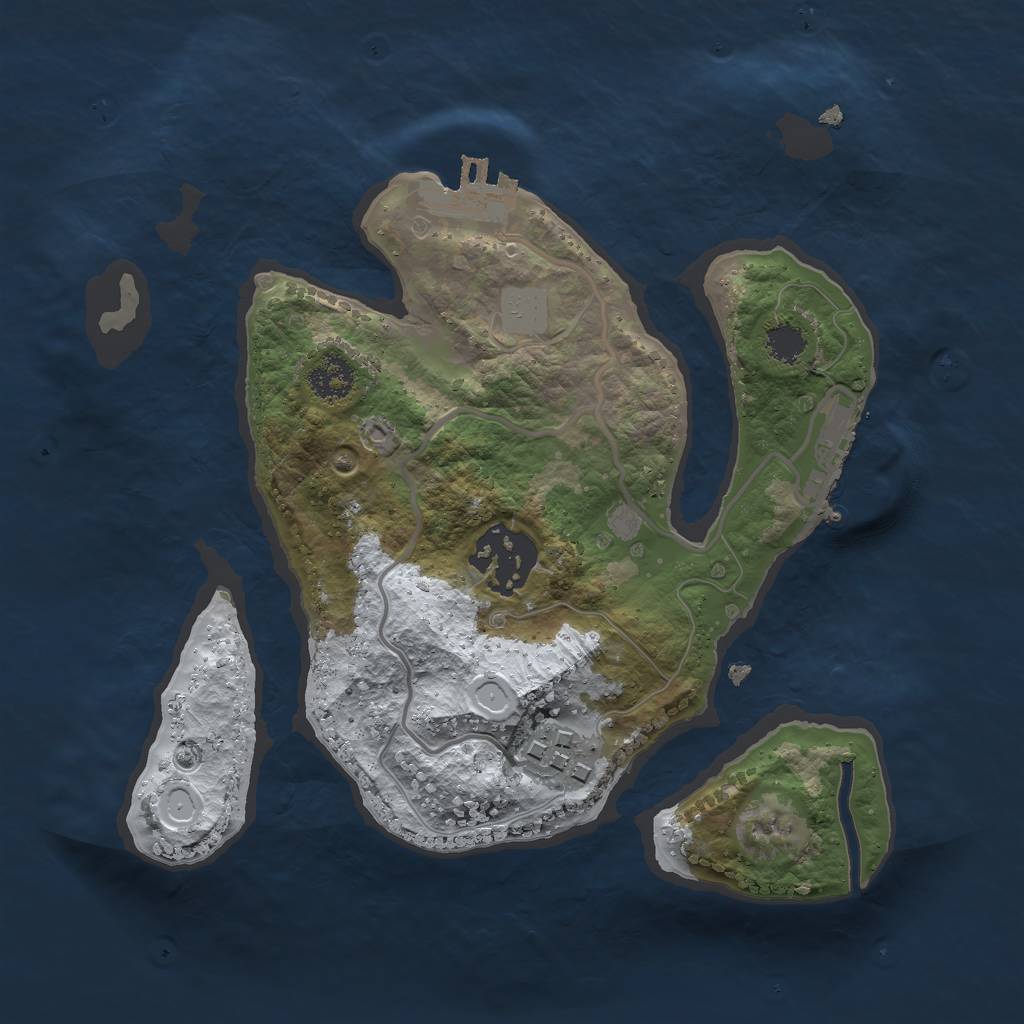 Rust Map: Procedural Map, Size: 2300, Seed: 12231, 9 Monuments